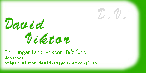 david viktor business card